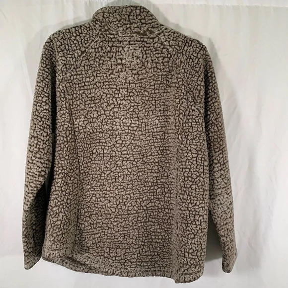 Cozy Sherpa Jackets Women's XXL Brown 1/4 Zip Cowl Neck Polyester Pullover - Picture 6 of 6